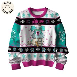 Personalized Blink 182 White Pink Design 3D Sweater
