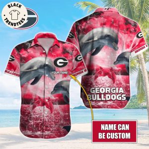 Personalized Georgia Bulldogs Dolphins Design Hawaiian Shirt