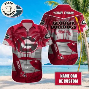 Personalized Georgia Bulldogs Logo Red Design Hawaiian Shirt