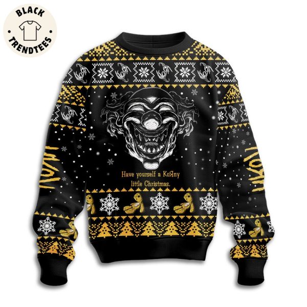 Personalized Have Yourself A Korny Little Christmas Black Skull Design 3D Sweater