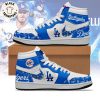 Los Angeles Dodgers MLB Limited Blue White Design Air Jordan 1 High Top