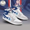 Personalized Los Angeles Dodgers MLB 2023 Nike Logo White  Blue Design Air Jordan 1 High Top