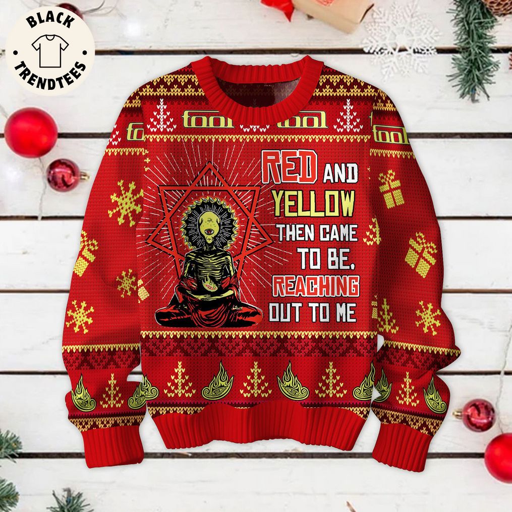 Red And Yellow Then Came To Be Reaching Out To Me Christmas Design 3D Sweater
