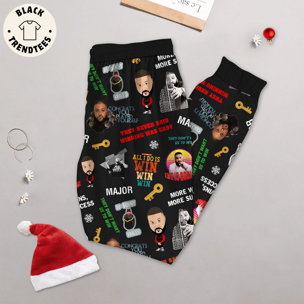 Santa Baby SJ Khaled Under The Tree For Me Christmas Design Pajamas Set