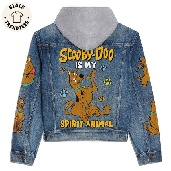 Scooby Doo Is My Spirit Animal Design Hooded Denim Jacket