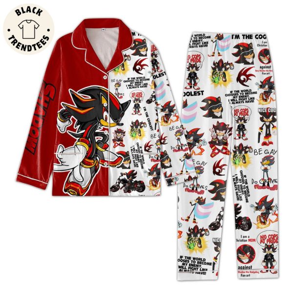 Shadow Mascot Red White Design Premium Pajamas Set