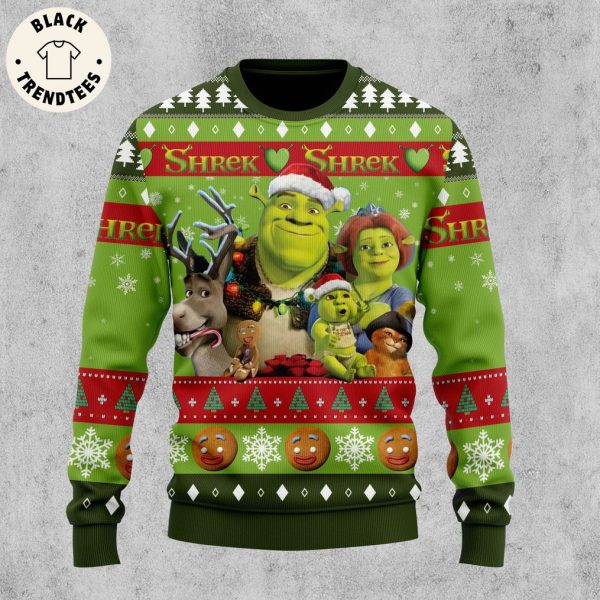 Shrek Christmas Green Design 3D Sweater