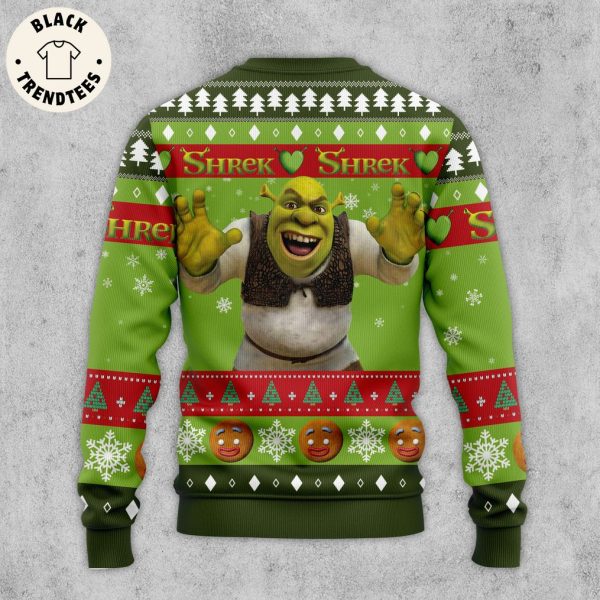 Shrek Christmas Green Design 3D Sweater