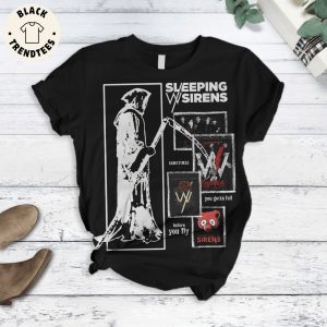 Sleeping Sirens Before You Fly Black Design Pajamas Set