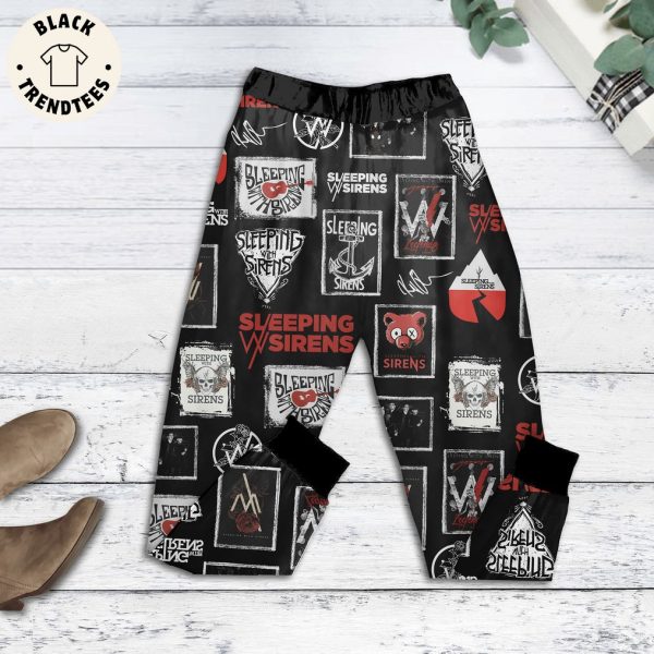 Sleeping Sirens Before You Fly Black Design Pajamas Set