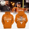 Texas Longhorns Big 12 Champions 2023 Mascot Orange  Design 3D Hoodie