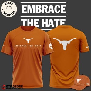 Texas Longhorns Embrace The Hate NCAA Nike Logo Orange Design 3D T-Shirt