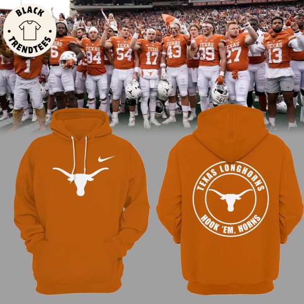 Texas Longhorns Hook Em Horns Nike Logo Orange Design 3D Hoodie