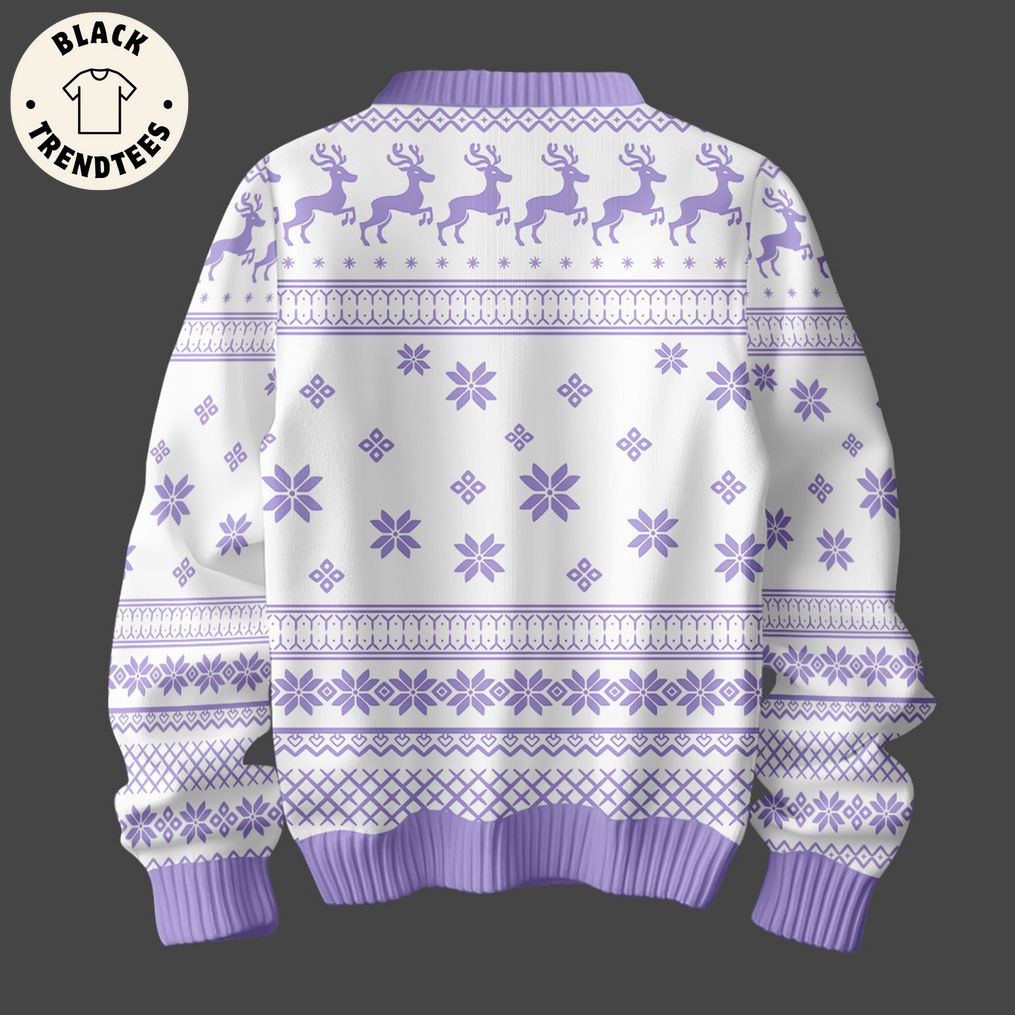 The More Things Change The More They Stay The Same Purple White Design 3D Sweater