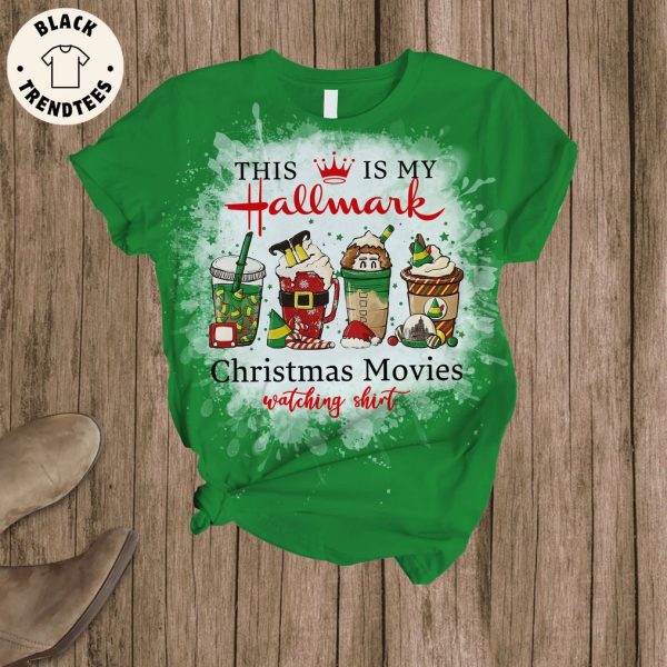 This Is My Hallmark Christmas Movies Watching Shirt Design Green Pajamas Set