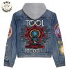 One Of These Day The Clocks Will Stop Design Hooded Denim Jacket