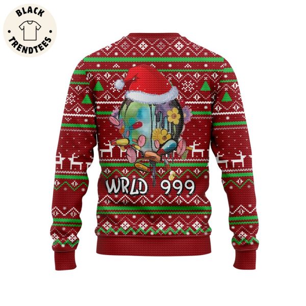 WRLD 999 Christmas Red Design 3D Sweater