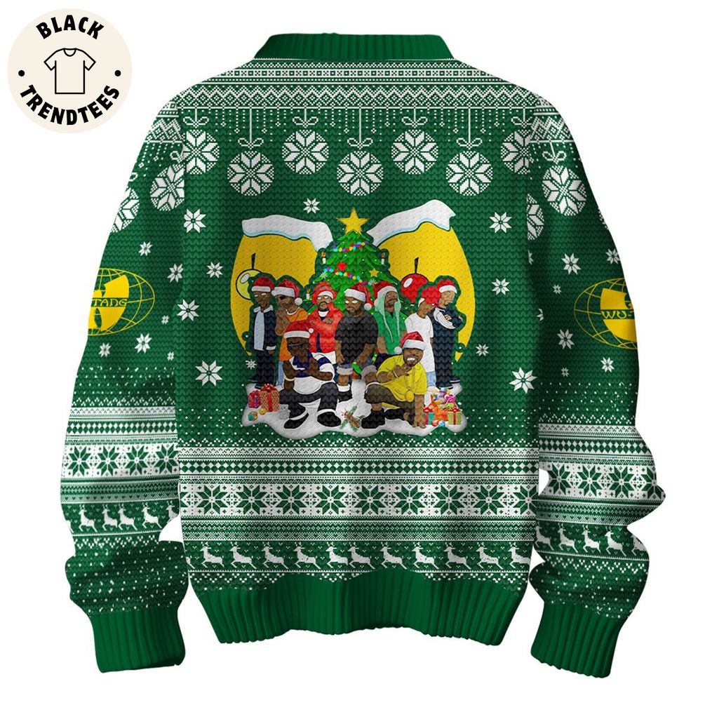 Wu-tang Sleighin It Green Christmas Design 3D Sweater