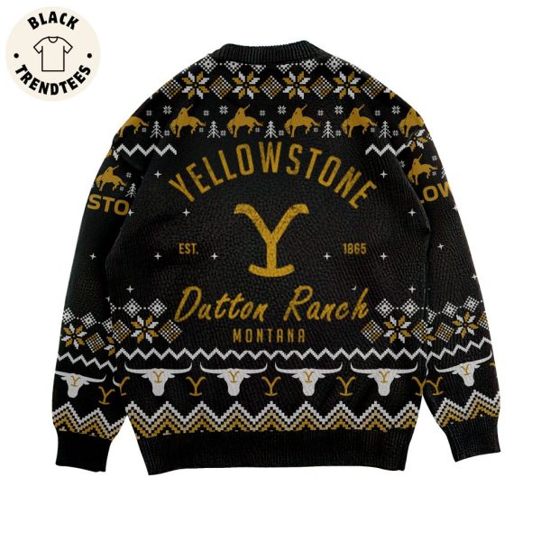 Yellow Stone Datton Ranch Montana EST 1865 Black Design 3D Sweater