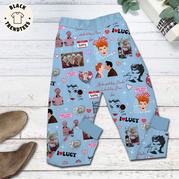 Yes I Still Watch I Love Lucy Got A Problem Blue Design Pajamas Set