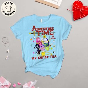 Adventure Time My Cup Of Tea Blue Design Pajamas Set