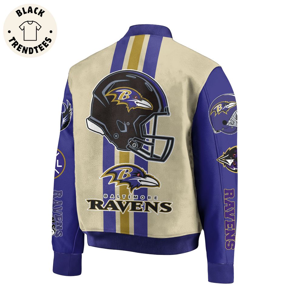 Baltimore Ravens Mascot Design Baseball Jacket