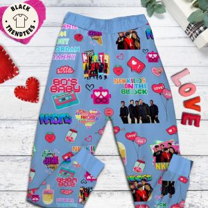 Be My Valentine Girl Nsotb Blue Design Pajamas Set