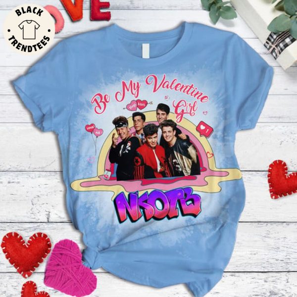 Be My Valentine Girl Nsotb Blue Design Pajamas Set