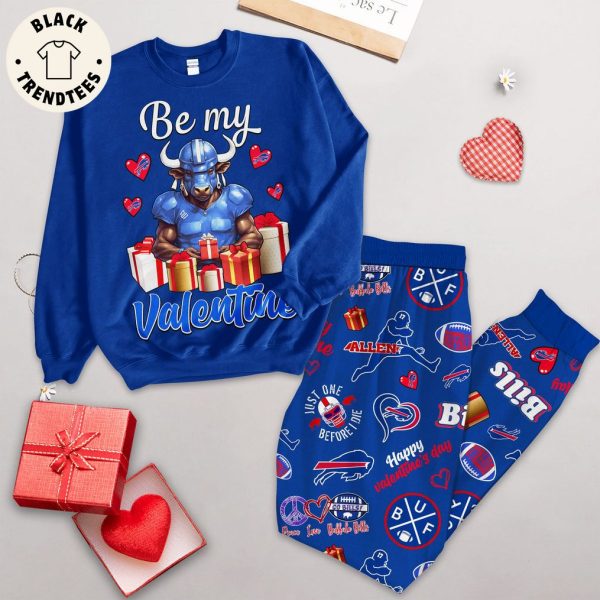 Be My Valentines Blue Allen Mascot Design Pajamas Set