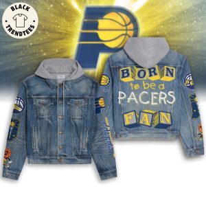 Born To Be A Packers Fan Hooded Denim Jacket