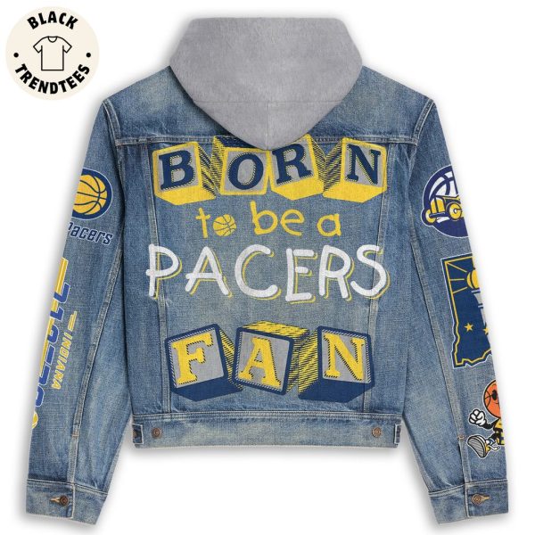 Born To Be A Packers Fan Hooded Denim Jacket