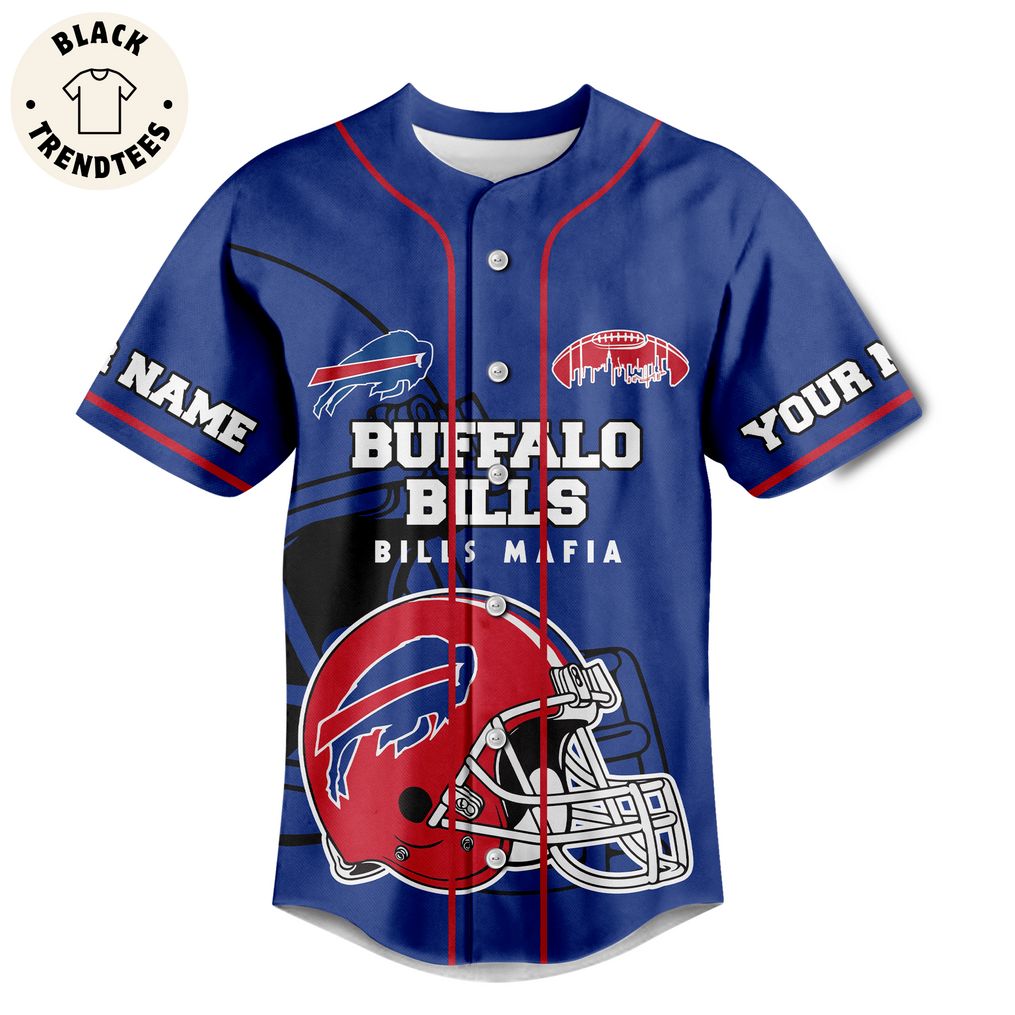 Buffalo Bills Mafia Blue Design Baseball Jersey