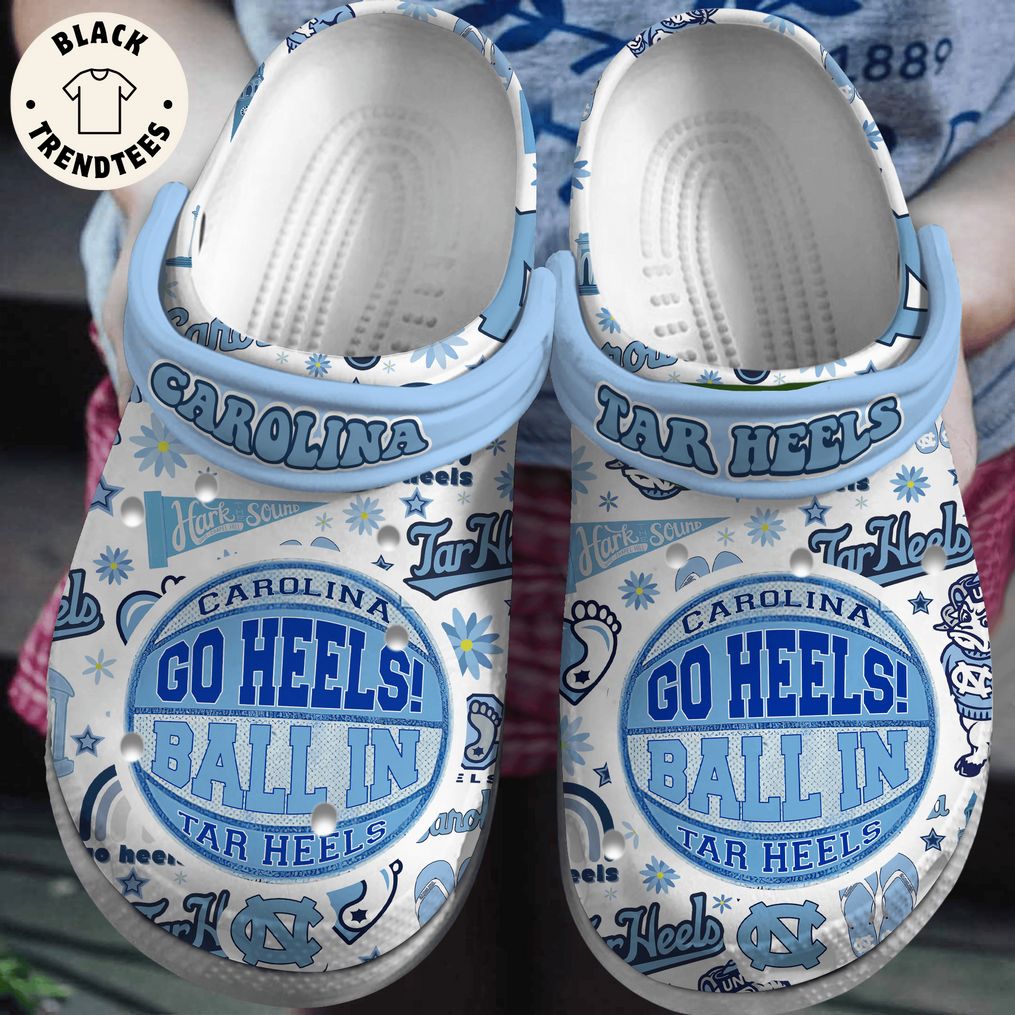 Carolina Go Heels Ball In Tar Heels White Design Crocs