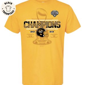 Champions 2023 Missouri Tigers 2023 Cotton Bowl Yellow Design 3D T-Shirt