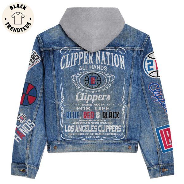 Clipper Nation All Hands Clippers Hooded Denim Jacket