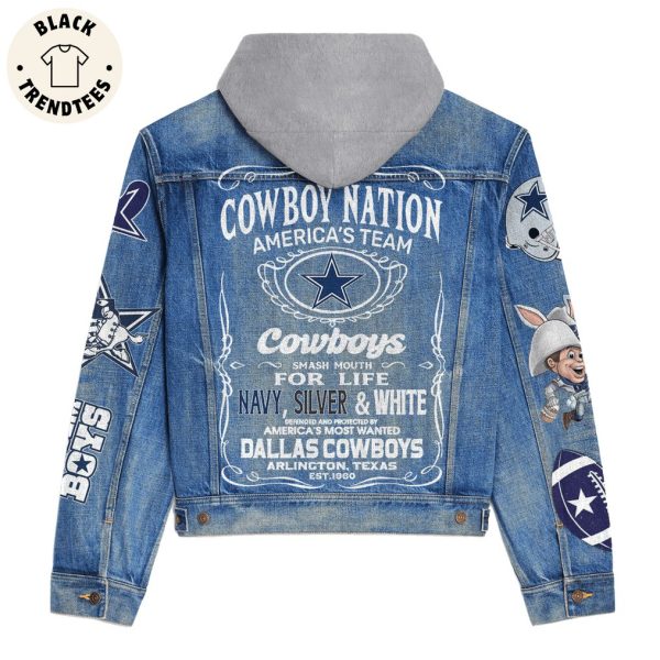 Cowboy Nation America Team Cowboys Dallas Cowboys Hooded Denim Jacket