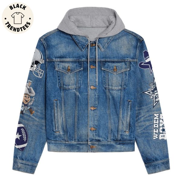 Cowboy Nation America Team Cowboys Dallas Cowboys Hooded Denim Jacket