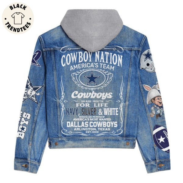 Cowboy Nation America’s Team Cowboys Smash Mouth Hooded Denim Jacket
