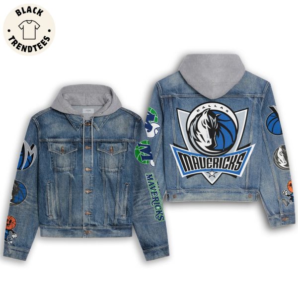 Dallas Mavericks Mavericks Mascot Design Hooded Denim Jacket