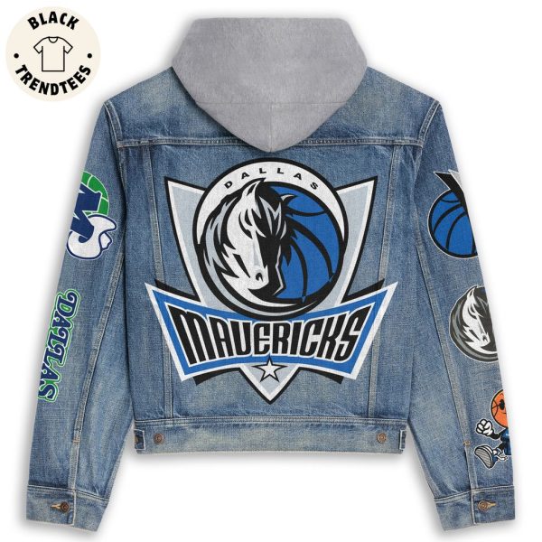 Dallas Mavericks Mavericks Mascot Design Hooded Denim Jacket