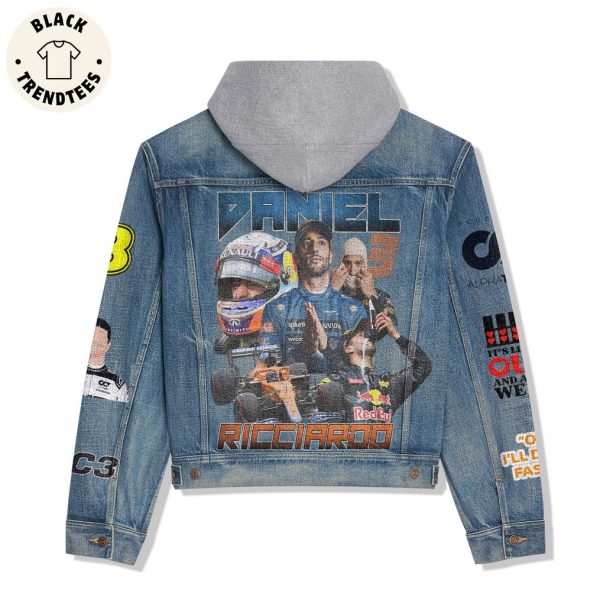 Daniel Ricciaroo Portrait Design Hooded Denim Jacket