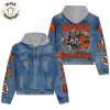 Devil Nation Champions Made Here Blue And White Hooded Denim Jacket