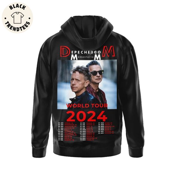 Depeche Mode World Tour 2024 Portrait Black Design 3D Hoodie