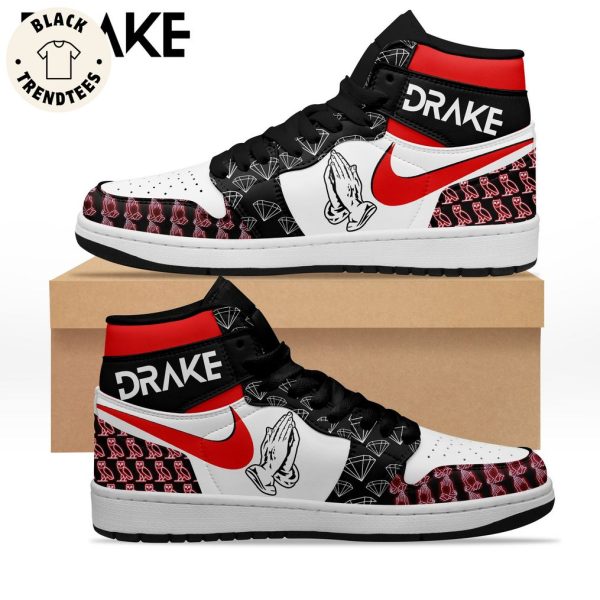 Drake White Black Nike Logo Design Air Jordan 1 High Top