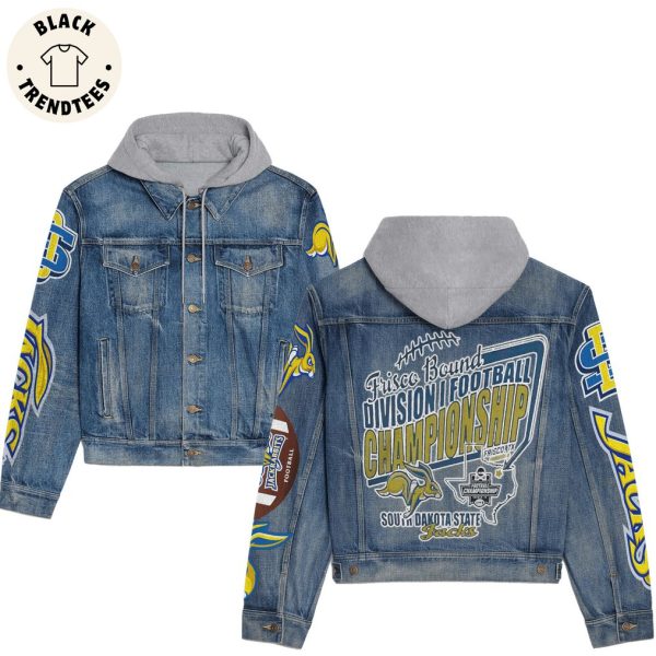 Frisco Bound Division Football Championship South Dakota State Jacks Hooded Denim Jacket