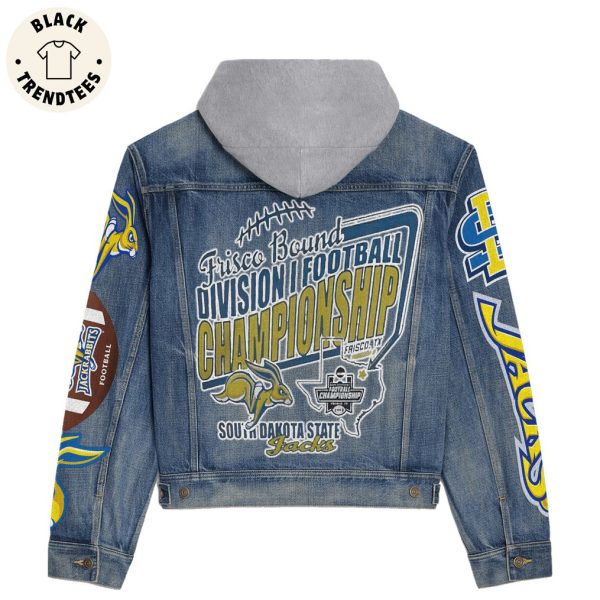 Frisco Bound Division Football Championship South Dakota State Jacks Hooded Denim Jacket