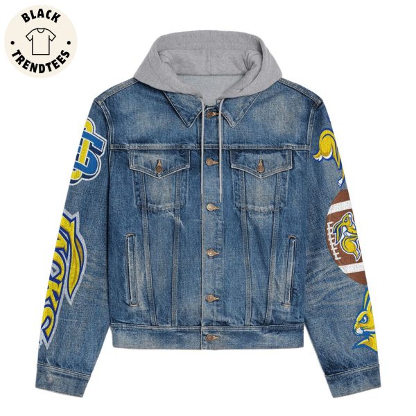 Frisco Bound Division Football Championship South Dakota State Jacks Hooded Denim Jacket