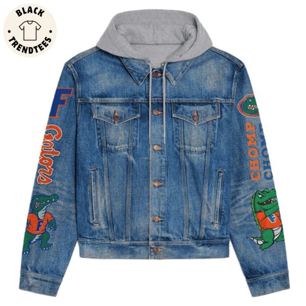 Gator Nation The Swamp Orange And Blue Hooded Denim Jacket