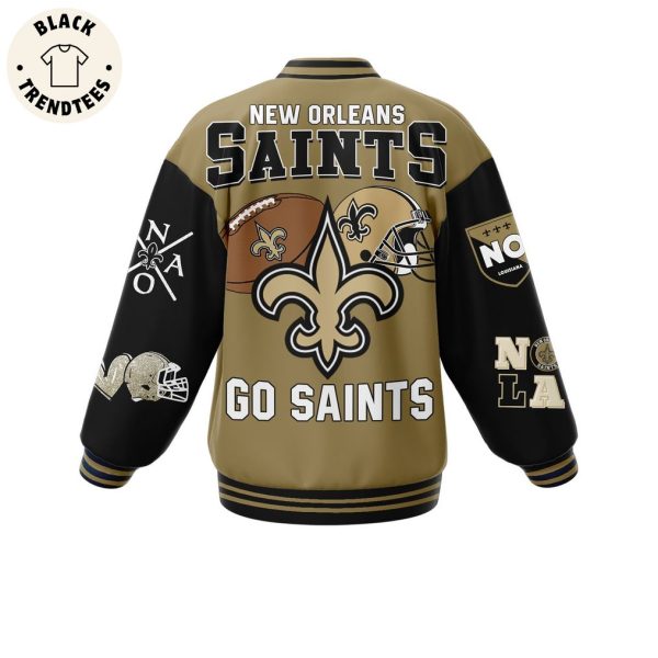 Go Saints New Orleans Go Saints Baseball Jacket