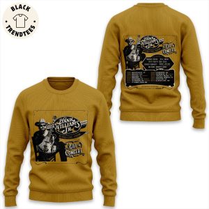 Hank Williams Jr Live Concert Yellow Design 3D Sweater